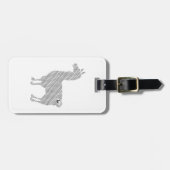 Étiquette À Bagage Étiquette rayée de bagage de lama (Devant horizontal)