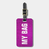 Étiquette À Bagage Étiquette rose de bagage pour la conception des (Devant Vertical)