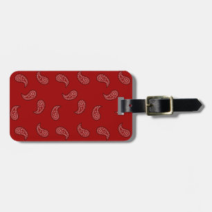 Étiquette À Bagage Étiquette rouge de bagage de Bandana