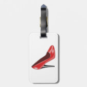 Étiquette À Bagage Étiquette rouge de bagage de chaussure de talon (Dos Vertical)