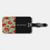 Étiquette À Bagage Étiquette rouge de bagage de ~ de pavot (Dos horizontal)