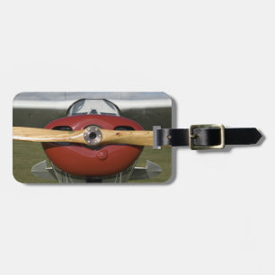Étiquette À Bagage Étiquette rouge des bagages de l'avion et de l'hél