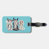 Étiquette À Bagage étiquette sage de bagage de 3 planeurs de sucre (Dos horizontal)