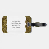 Étiquette À Bagage Étiquette simili cuir de bagage de peau de serpent (Dos horizontal)