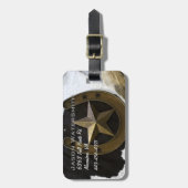 Étiquette À Bagage Étiquette solitaire de bagage de fierté d'étoile (Devant Vertical)