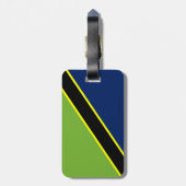 Étiquette À Bagage Étiquette tanzanienne de bagage de drapeau (Dos Vertical)