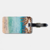 Étiquette À Bagage étiquette tropical d'étiquette de bagage de (Dos horizontal)