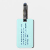 Étiquette À Bagage Étiquette tropicale de bagage de plage d'île (Dos Vertical)