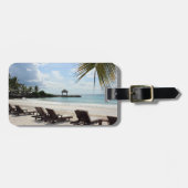 Étiquette À Bagage Étiquette tropicale de bagage de plage - Punta (Devant horizontal)