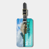 Étiquette À Bagage Étiquette tropicale de bagage de voyage (Devant Vertical)