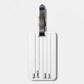 Étiquette À Bagage Étiquette unanime de bagage d'alcooliques (Dos Vertical)