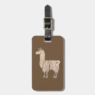 Étiquette À Bagage Étiquette velue de bagage de lama