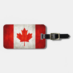 Étiquette À Bagage Étiquette vintage de bagage de drapeau du Canada