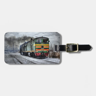 Étiquette À Bagage Étiquette vintage de bagage de train