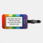 Étiquette À Bagage Étiquettes de bagage Arc-en-ciel (Dos horizontal)