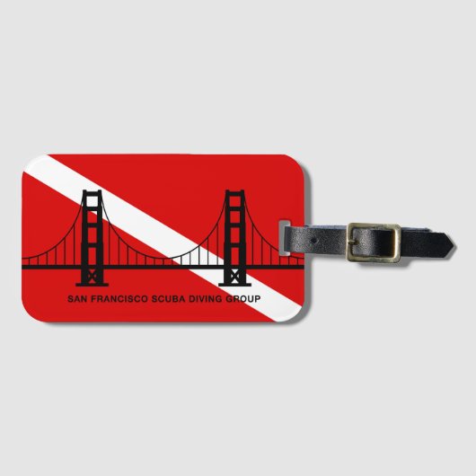 Étiquette À Bagage Étiquettes de bagage de groupe de plongée à l'air (Devant Horizontal)