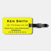 Étiquette À Bagage Étiquettes de bagage de la Jamaïque (Dos horizontal)
