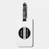 Étiquette À Bagage Étiquettes de bagage de logo de voyage d'affaires (Dos Vertical)