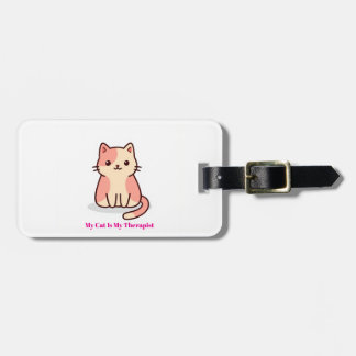 Étiquette À Bagage Étiquettes de bagages avec art de chat mignon