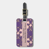Étiquette À Bagage Étiquettes de bagages d'art de damassé (Devant Vertical)