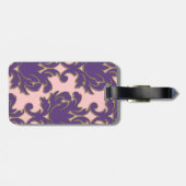 Étiquette À Bagage Étiquettes de bagages d'art de damassé (Dos horizontal)