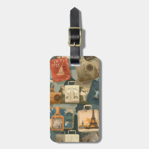 Étiquette À Bagage Étiquettes de bagages de voyage rétro