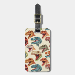 Étiquette À Bagage Étiquettes de bagages dinosaures mignons