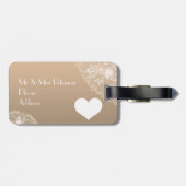 Étiquette À Bagage Étiquettes de bagages en dentelle et fleurs (Dos horizontal)