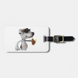 Étiquette À Bagage Étiquettes de bagages Jack Russell portant des lun