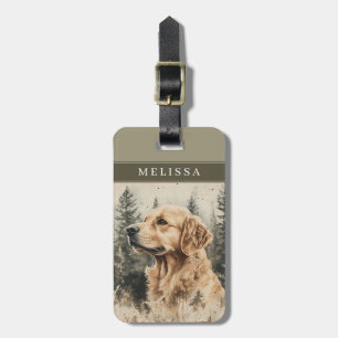 Étiquette À Bagage Étiquettes de bagages pour chien Retriever doré