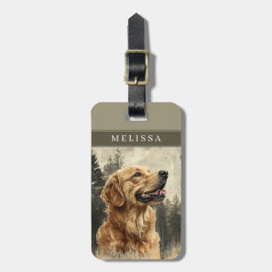 Étiquette À Bagage Étiquettes de bagages pour chien Retriever doré