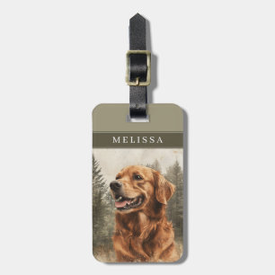 Étiquette À Bagage Étiquettes de bagages pour chien Retriever doré