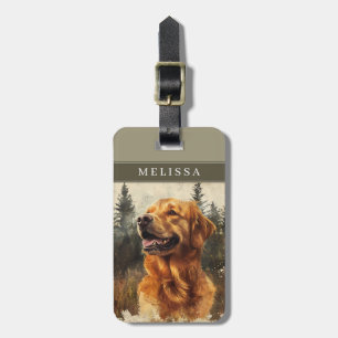 Étiquette À Bagage Étiquettes de bagages pour chien Retriever doré