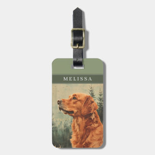 Étiquette À Bagage Étiquettes de bagages pour chien Retriever doré