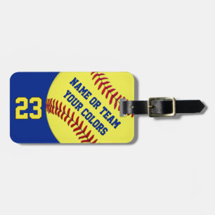Étiquette À Bagage Étiquettes de sac de softball personnalisées, Votr