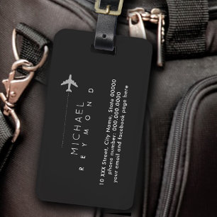 Étiquette À Bagage Étiquettes de valise de voyage avec nom