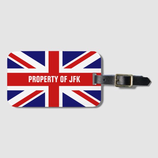 Étiquette À Bagage Étiquettes décorées d'un monogramme de bagage de (Devant Horizontal)