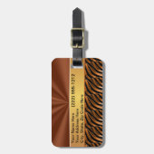 Étiquette À Bagage Étiquettes décorées d'un monogramme de bagage pour (Devant Vertical)