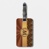 Étiquette À Bagage Étiquettes décorées d'un monogramme de bagage pour (Dos Vertical)