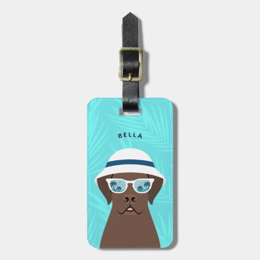 Étiquette À Bagage Étiquettes des bagages Labrador Retriever (Devant Vertical)