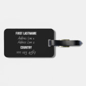 Étiquette À Bagage Étiquettes faites sur commande de bagage de (Dos horizontal)