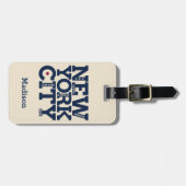 Étiquette À Bagage Étiquettes faites sur commande de bagage de New (Devant horizontal)