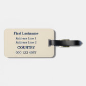 Étiquette À Bagage Étiquettes faites sur commande de bagage de New (Dos horizontal)