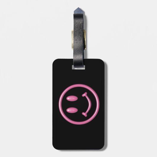 Étiquette À Bagage Étiquettes Girly roses de Smileface (Dos Vertical)