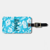 Étiquette À Bagage Étiquettes hawaïennes de bagage de batik de plage (Devant horizontal)