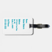 Étiquette À Bagage Étiquettes hawaïennes de bagage de batik de plage (Dos horizontal)