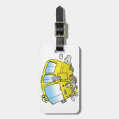 Étiquette À Bagage Étiquettes jaunes de bagage d'autobus de bande (Devant Vertical)