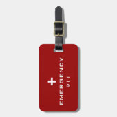 Étiquette À Bagage Étiquettes Médicales d'identification de secours (Devant Vertical)