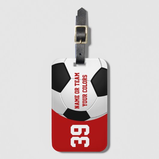 Étiquette À Bagage Étiquettes personnalisées de sac du football, (Devant Vertical)
