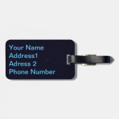 Étiquette À Bagage Étoile brillante (Dos horizontal)